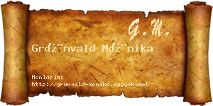 Grünvald Mónika névjegykártya