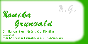 monika grunvald business card