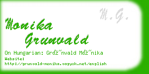 monika grunvald business card